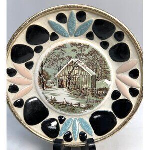 Vintage MF Japan The Old Homestead Decorative Plate